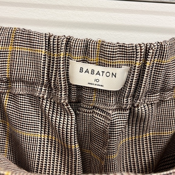 Babaton cropped check pants, size 10 - Picture 5 of 5